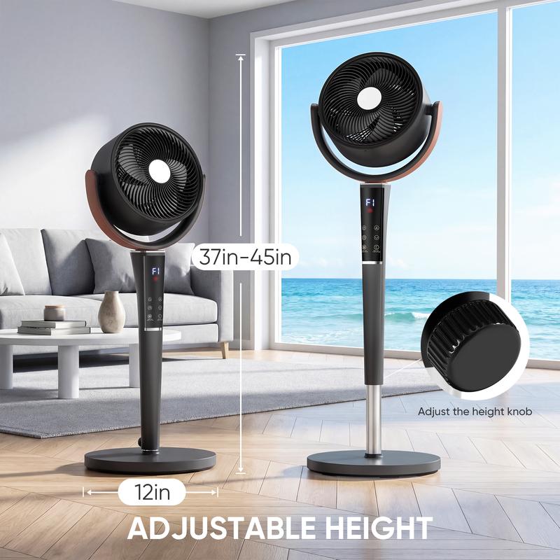 HeyLixo Smart Oscillating Pedestal Fan with Remote