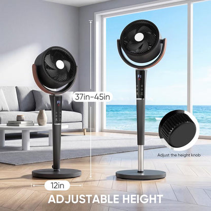 HeyLixo Smart Oscillating Pedestal Fan with Remote