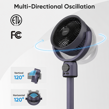 HeyLixo Smart Oscillating Pedestal Fan with Remote