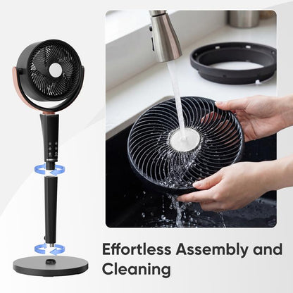 HeyLixo Smart Oscillating Pedestal Fan with Remote