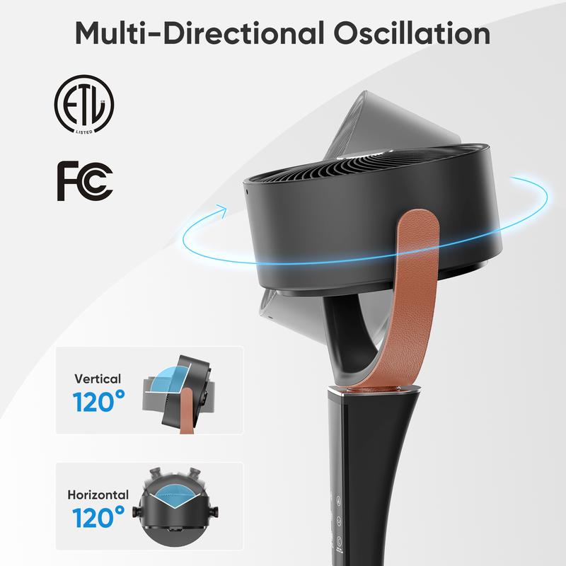 HeyLixo Smart Oscillating Pedestal Fan with Remote